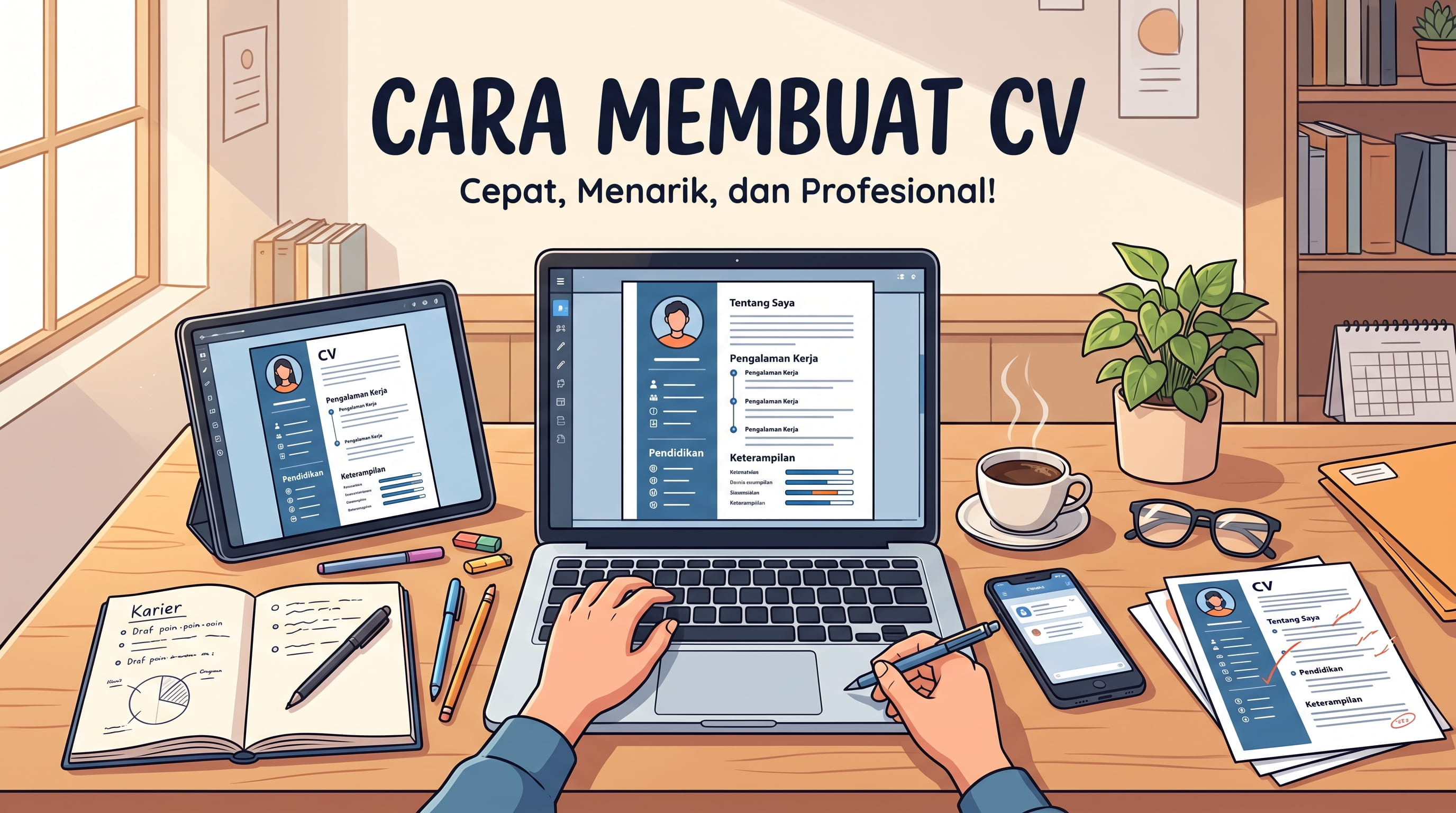 Ilustrasi Cara Membuat CV Fresh Graduate Tanpa Pengalaman Kerja